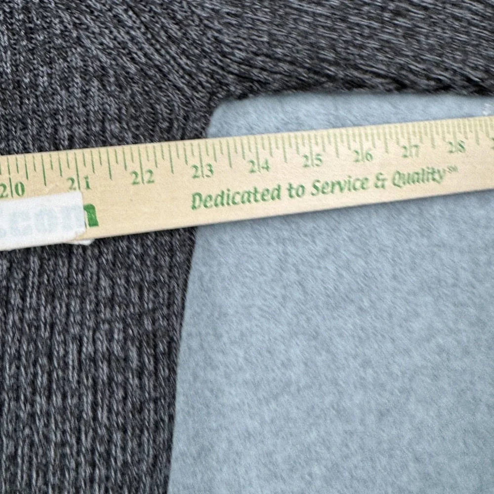 Towncraft Cardigan Sweater‎ Mens Large Gray Grandpa Ribbed Knit V-Neck Button Up